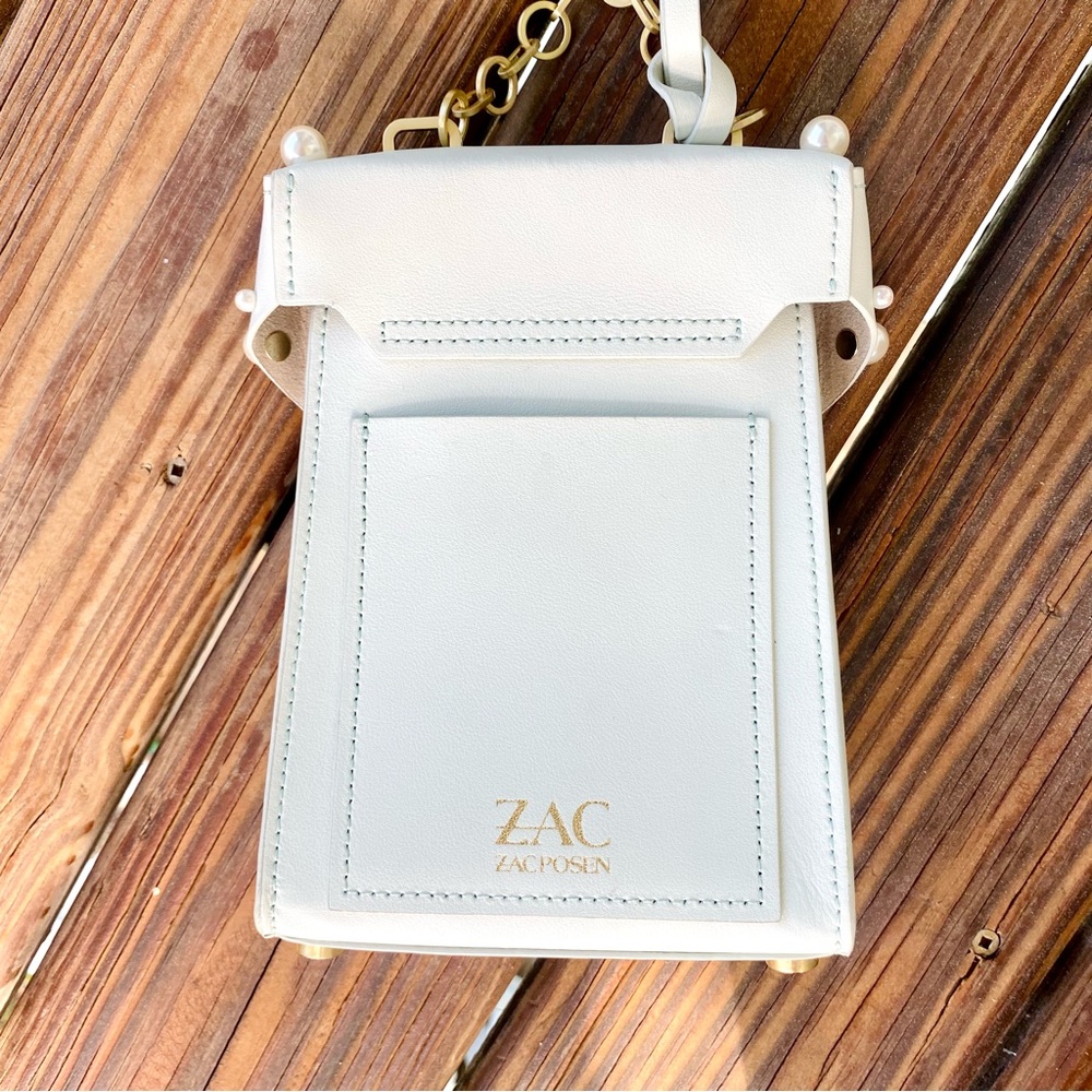 ZAC Zac Posen Amelia Embellished Leather Phone Crossbody Bag EUC - Picture 12 of 17